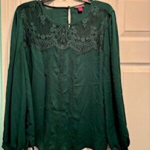 Long sleeve Green Blouse XL Vince Camuto
